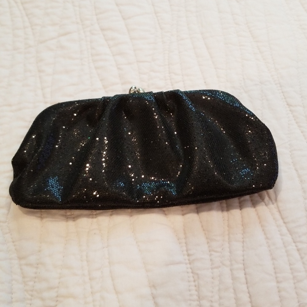 Black sparkly evening bag